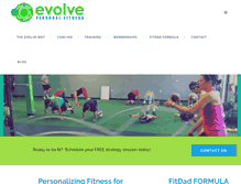 Tablet Screenshot of evolvepersonalfit.com